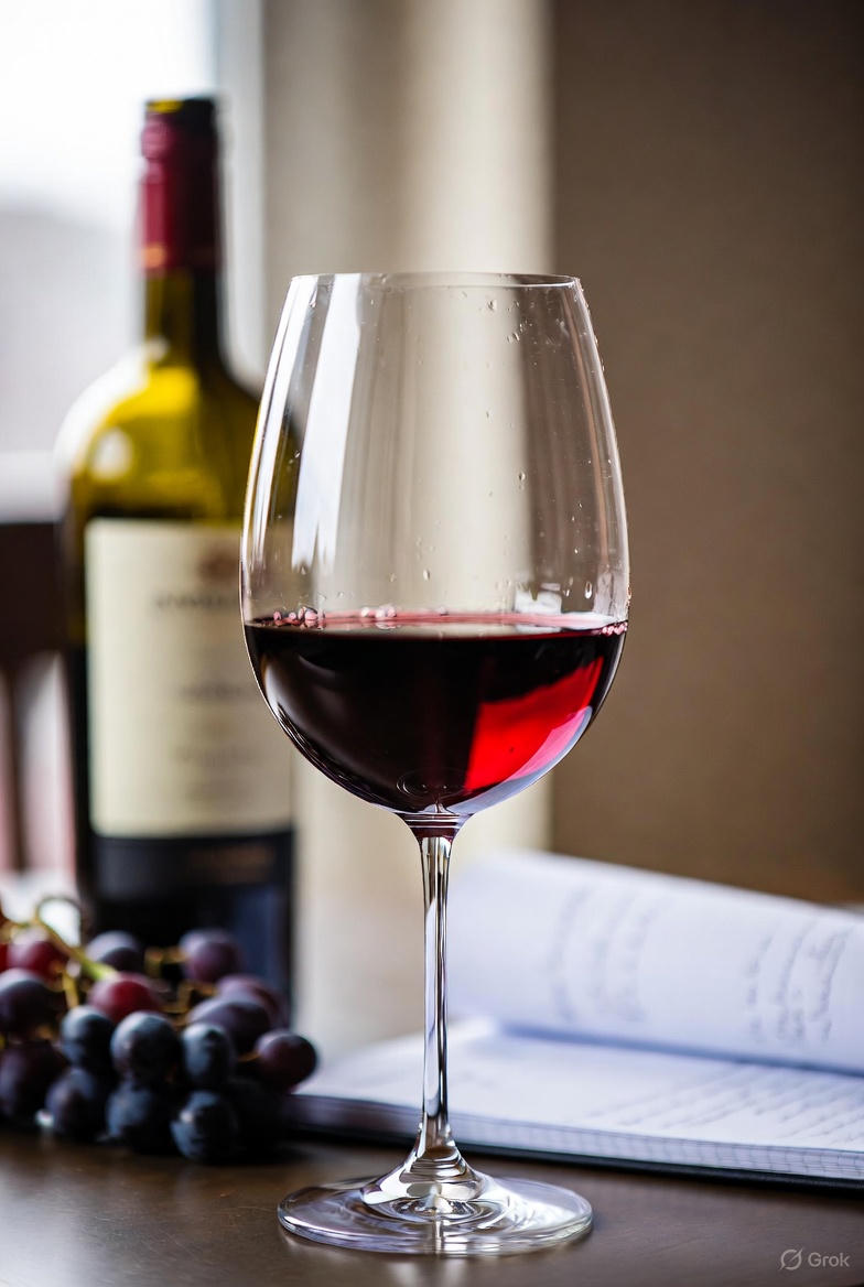 Wine bottles and tasting notes suggesting discovery and learning