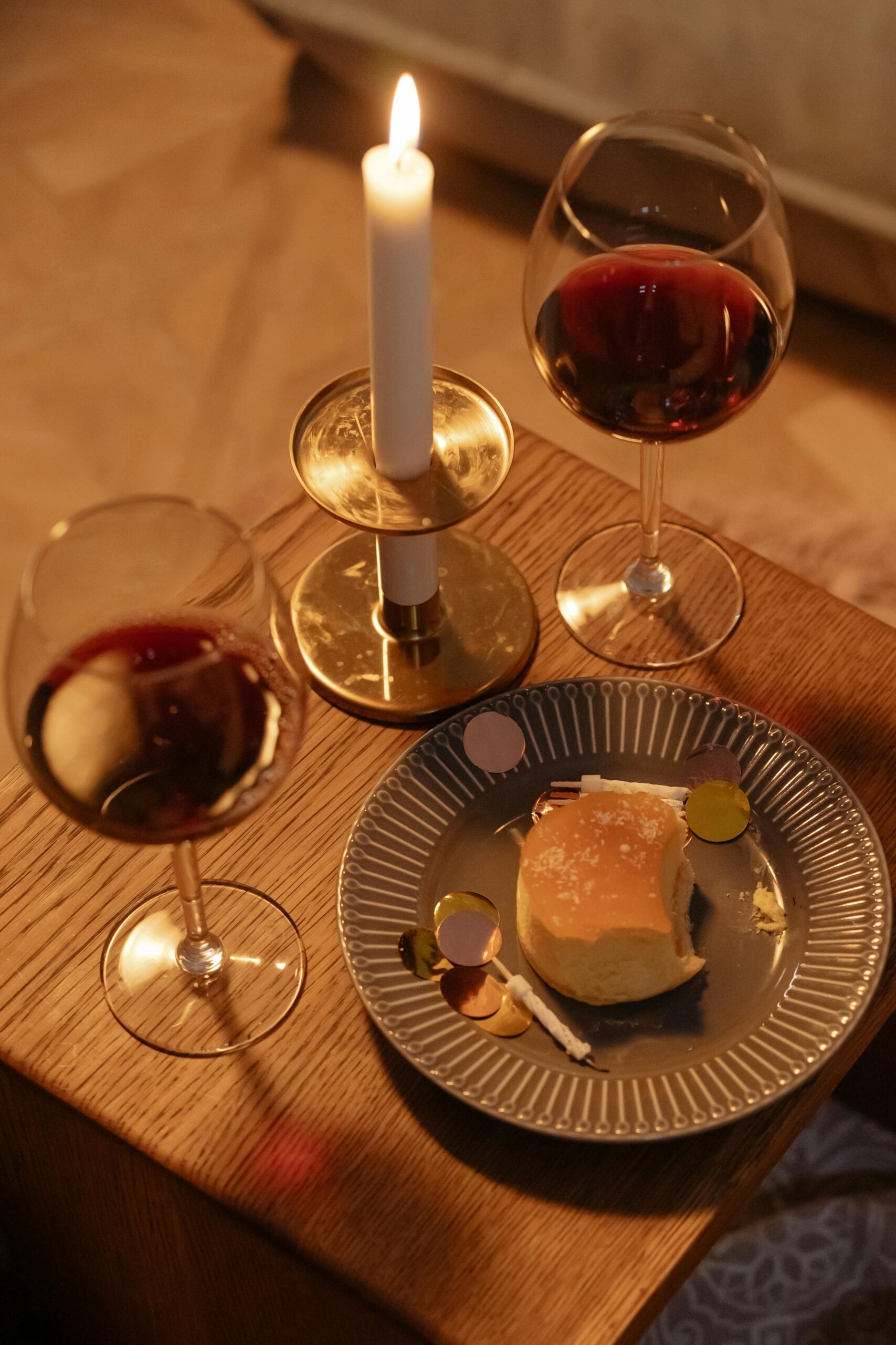 A relaxed wine moment at home suggesting personal taste and lifestyle